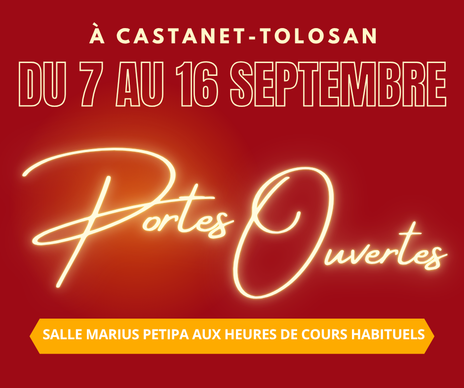 affiche portes ouvertes danser a castanet danse de coupls salsa bachata kizomba rock west coast swing danses de salon