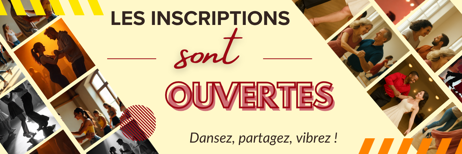 banniere inscriptions ouvertes 2026 2027 danser a castanet salsa bachata kizomba danses de salon rock west coast swing